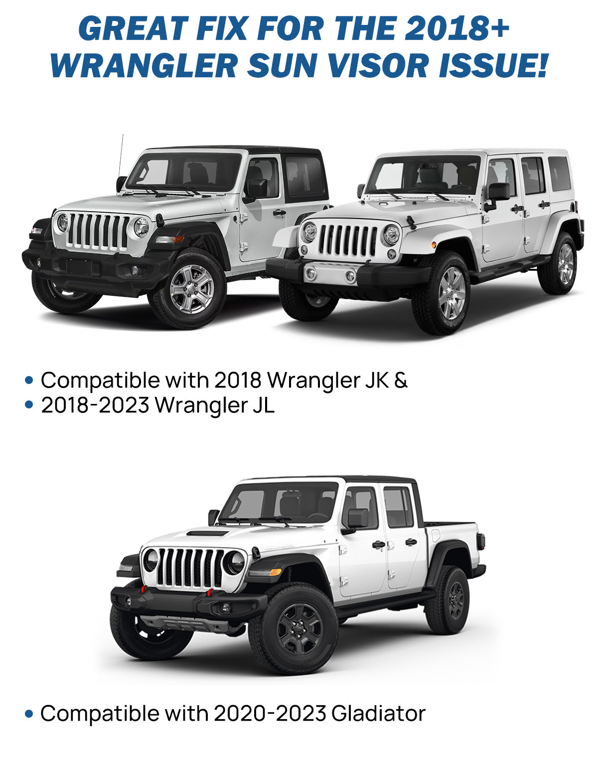 Sun Visor Repair Clips for Jeep Wrangler JK/JL & Gladiator (2PCS)