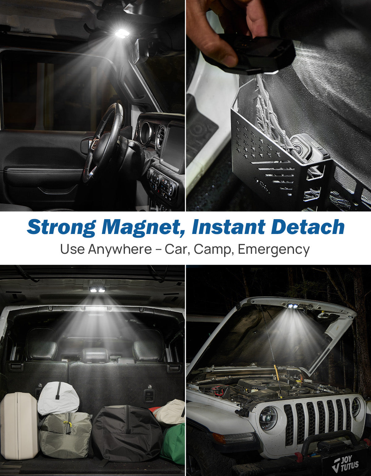 Magnetic LED Dome & Map Light for Jeep Wrangler JL & Gladiator JT