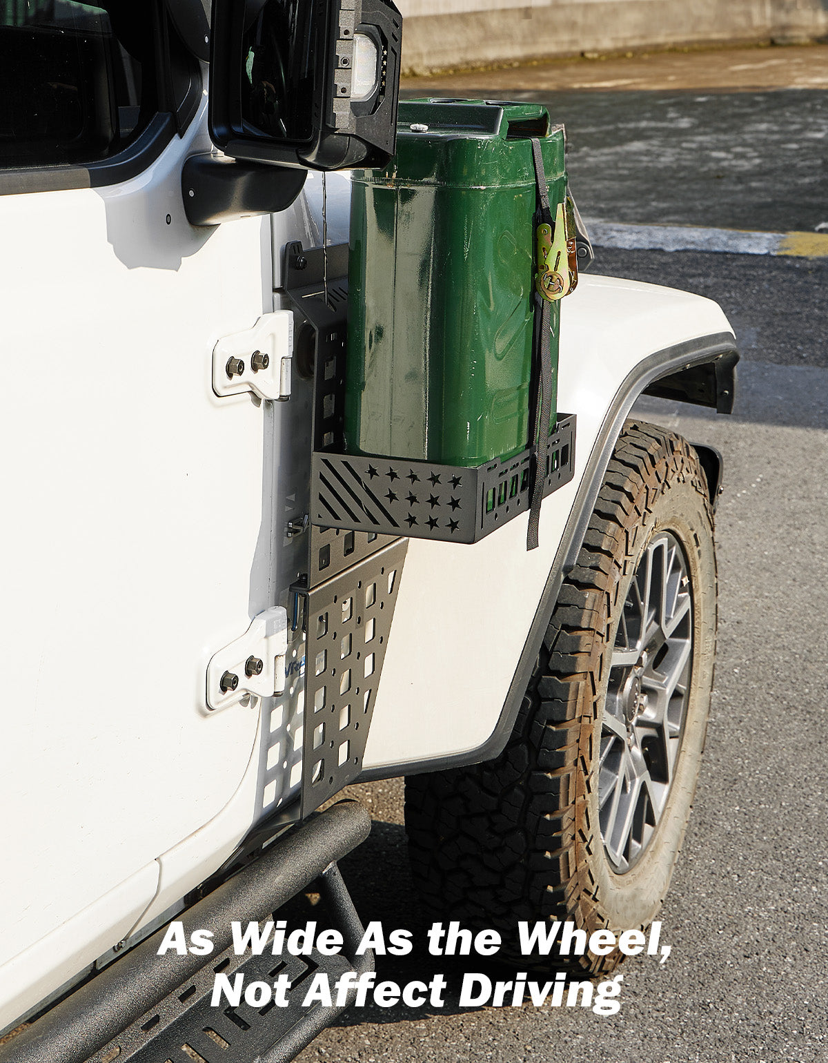 Passenger Side Jerry Can Holder & Molle Panel for Jeep Wrangler JL/Gladiator JT 2018-2026