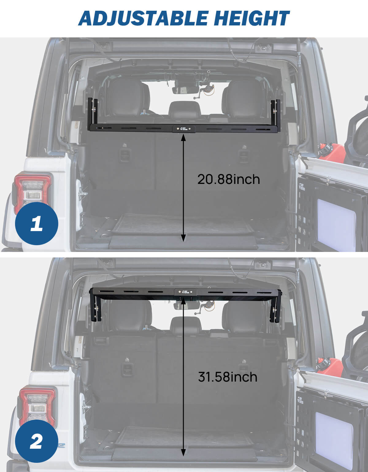 Rear Cargo Rack Basket Compatible with Wrangler JL 2018-2023 (Hard-Top Only)