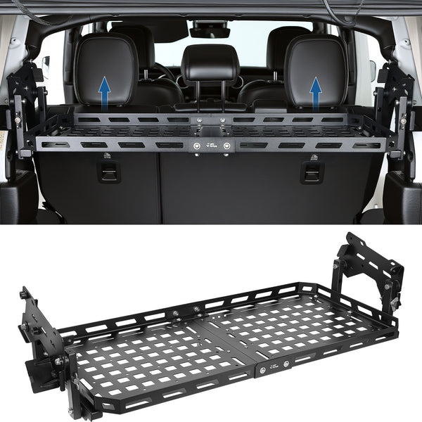 Adjustable Rear Cargo Rack – Heavy-Duty Storage Shelf for Wrangler JL