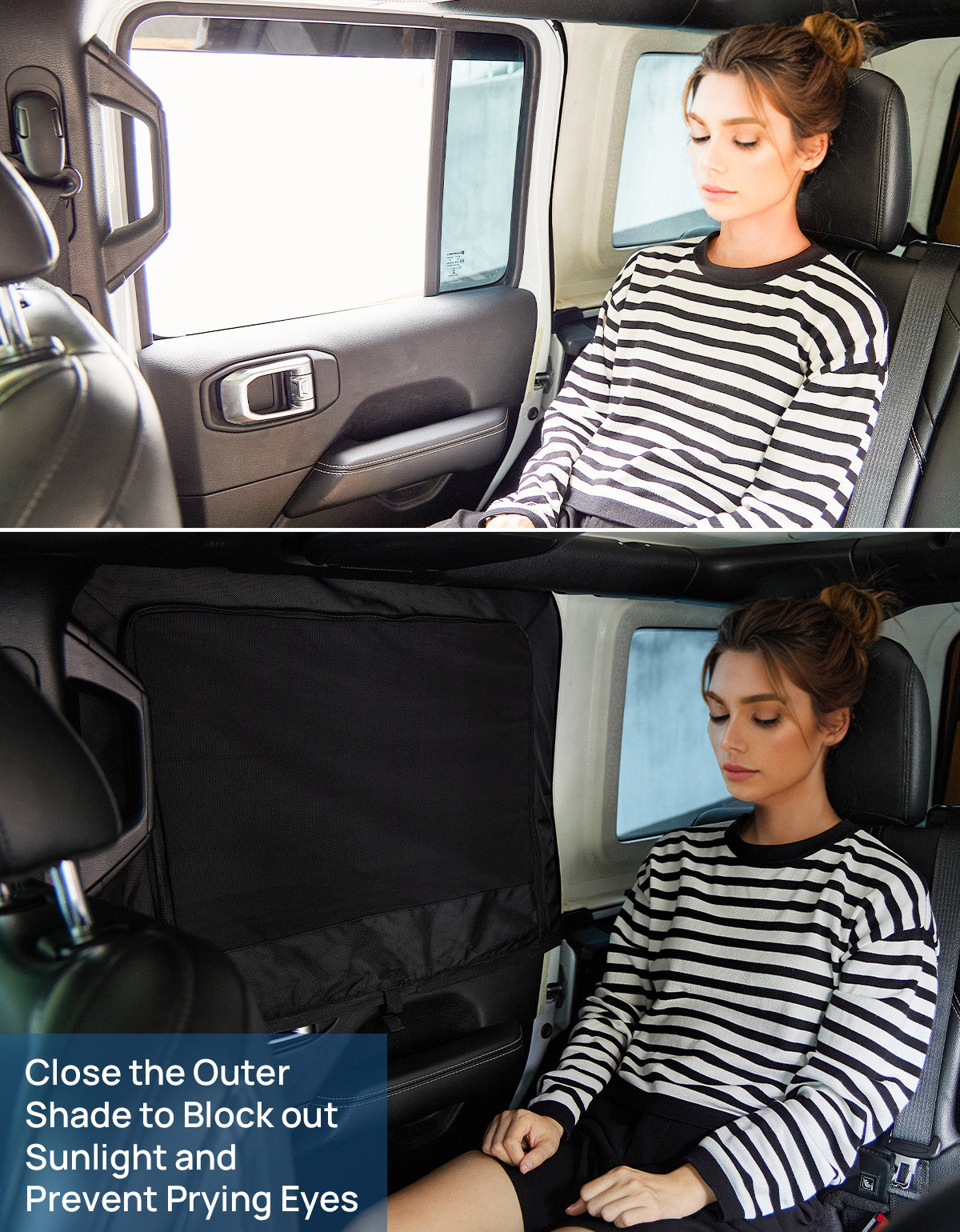 Rear Side Window Sun Shade for Wrangler JK JL & Gladiator JT 2007–2026