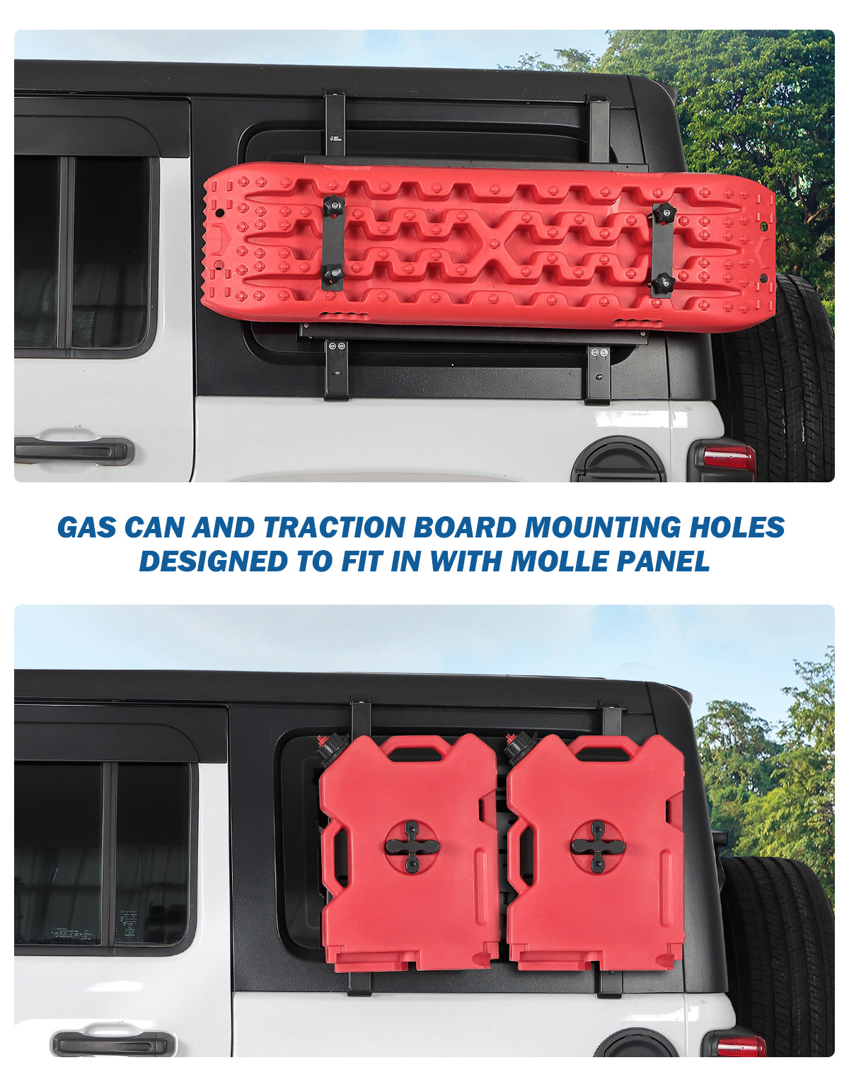 Rear Window MOLLE Panel & Fold-Down Table for Jeep Wrangler JL JLU