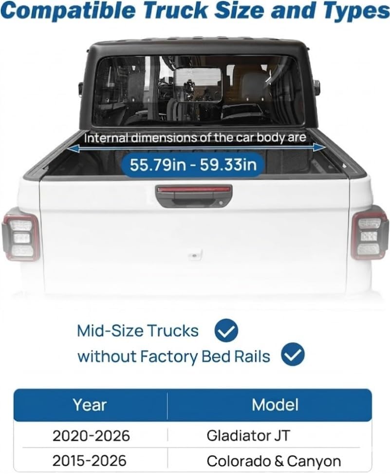 Adventure Mid-Size Rack | RTT-Ready Overland Rack for Gladiator JT & Colorado