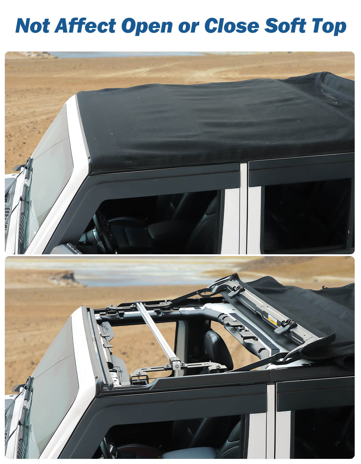 Roof Rack Cross Bars for Wrangler JL 4-Door Soft Top 2018–2026, 600 lbs Load Capacity