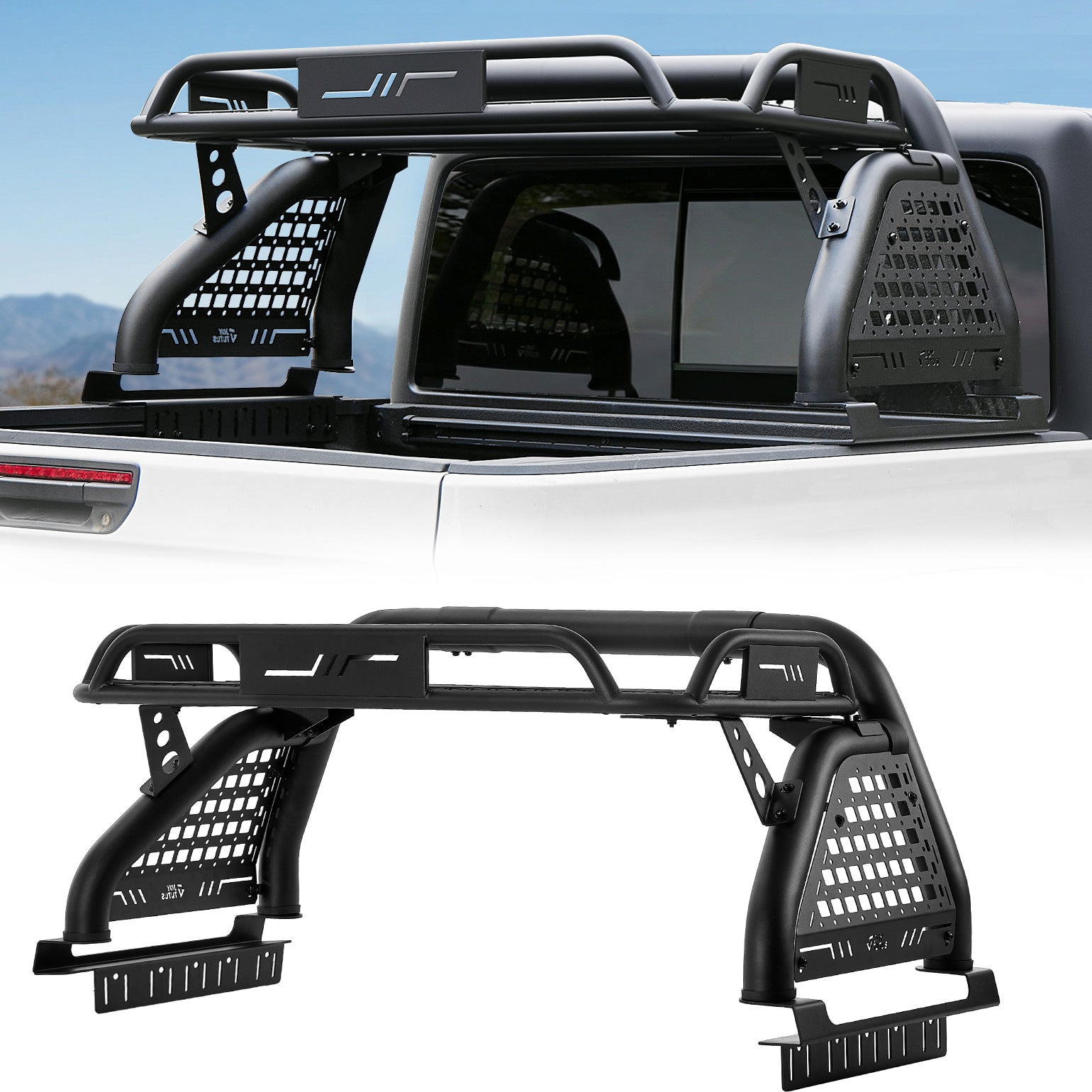 Mid-Size Truck Roll Bar with Cargo Basket – 660LB Capacity