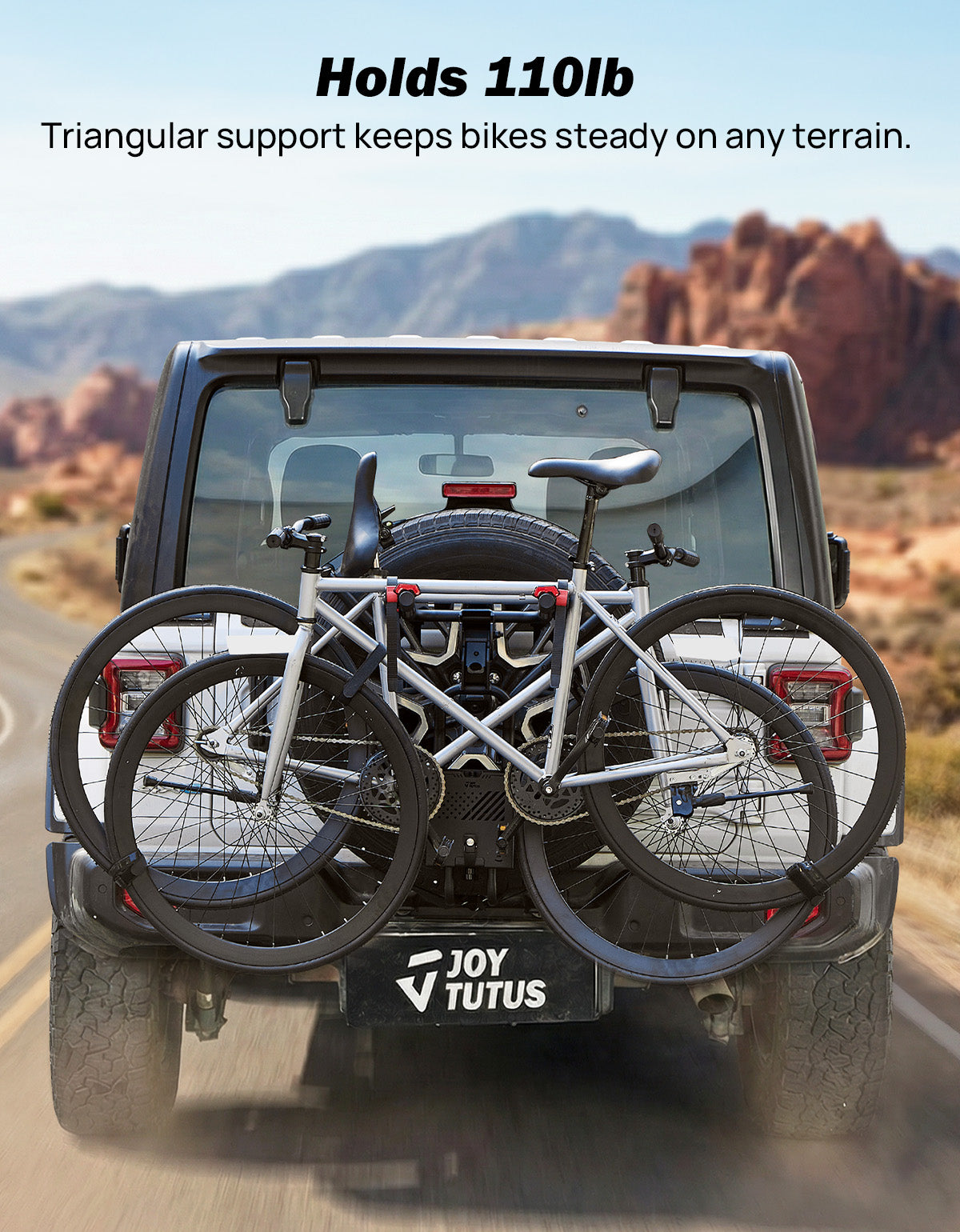Spare Tire Bike Rack for 2 Bikes – Wrangler, Bronco & SUVs