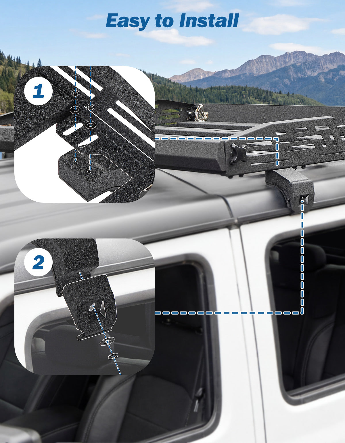 Jeep Wrangler JL & Gladiator JT Roof Rack Basket (2018–2026) – 350 lbs Capacity