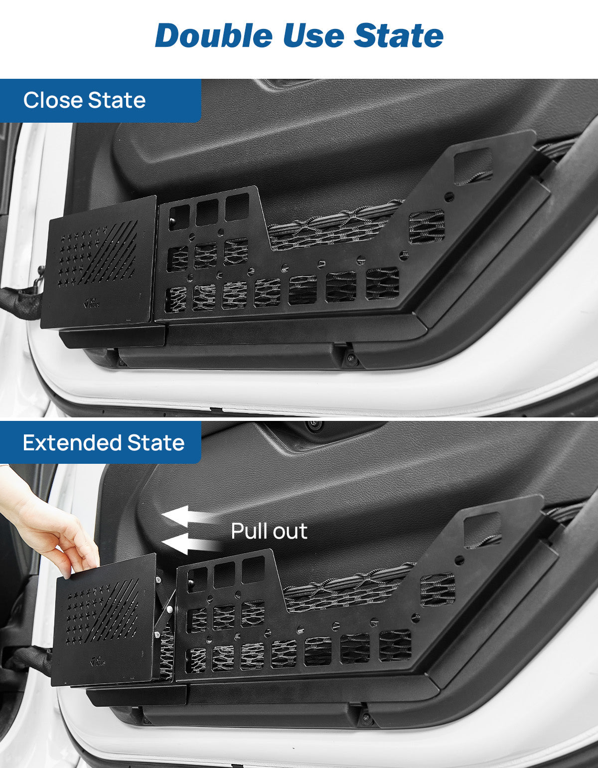 Front Door Storage MOLLE Pockets for Wrangler JL & Gladiator JT