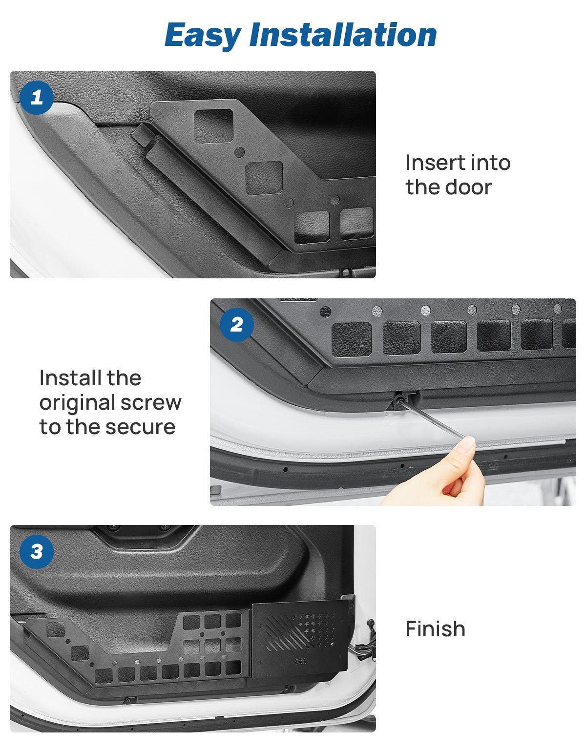 Front Door Storage MOLLE Pockets for Wrangler JL & Gladiator JT
