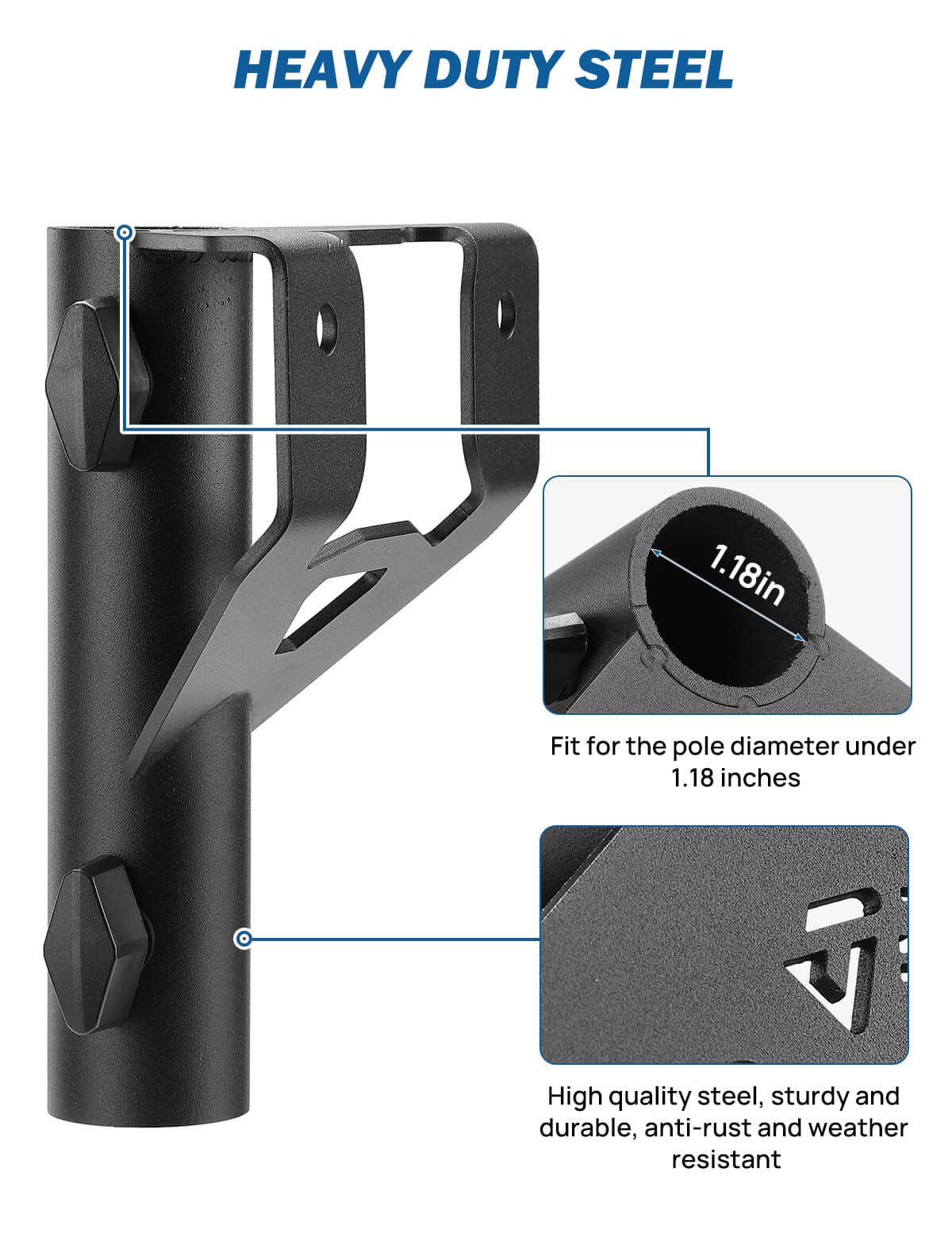 Truck Bed Flag Pole Mount Compatible with Tacoma & Tundra