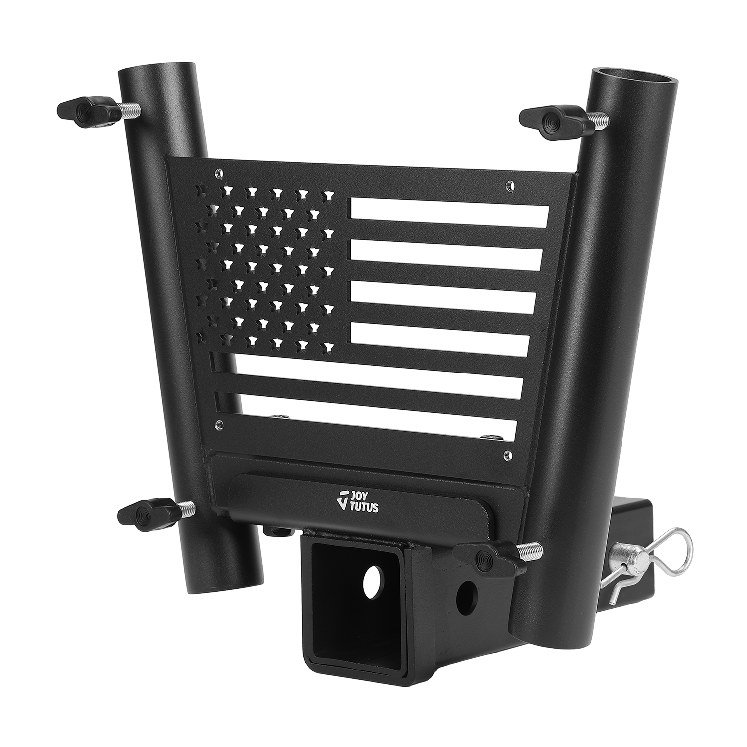 JOYTUTUS Hitch Mount Flag Pole Holder for Standard 2 Inch Receivers, Fits Truck RV SUV Pickup Camper Trailer