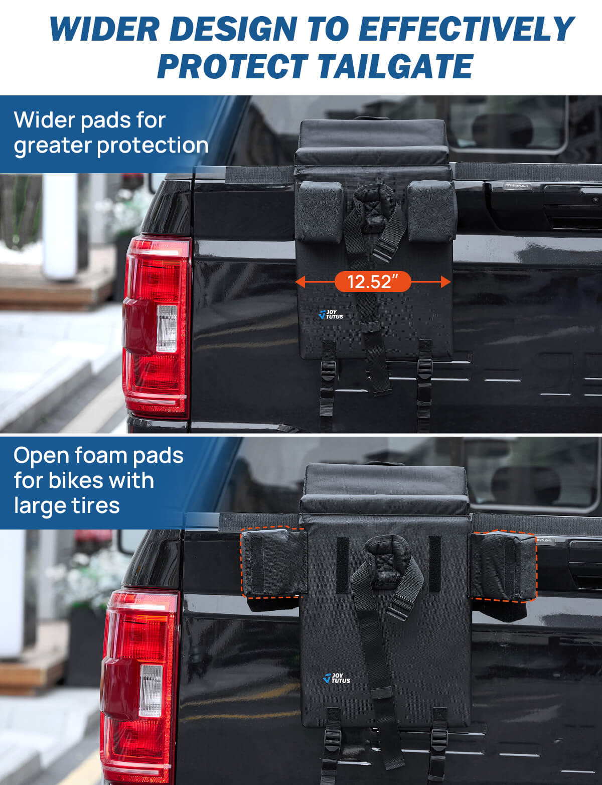 Truck Bed Bike Pad for Single Bike, Waterproof & Anti-Wobble