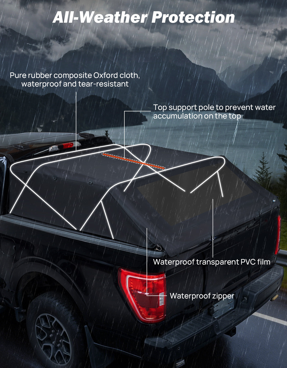 Truck Bed Soft Topper for Ford F-150 5.5' Bed (2015-2026)