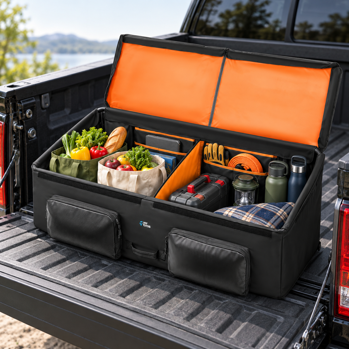 Waterproof Truck Bed Cargo Box Organizer for Full-Size Pickups