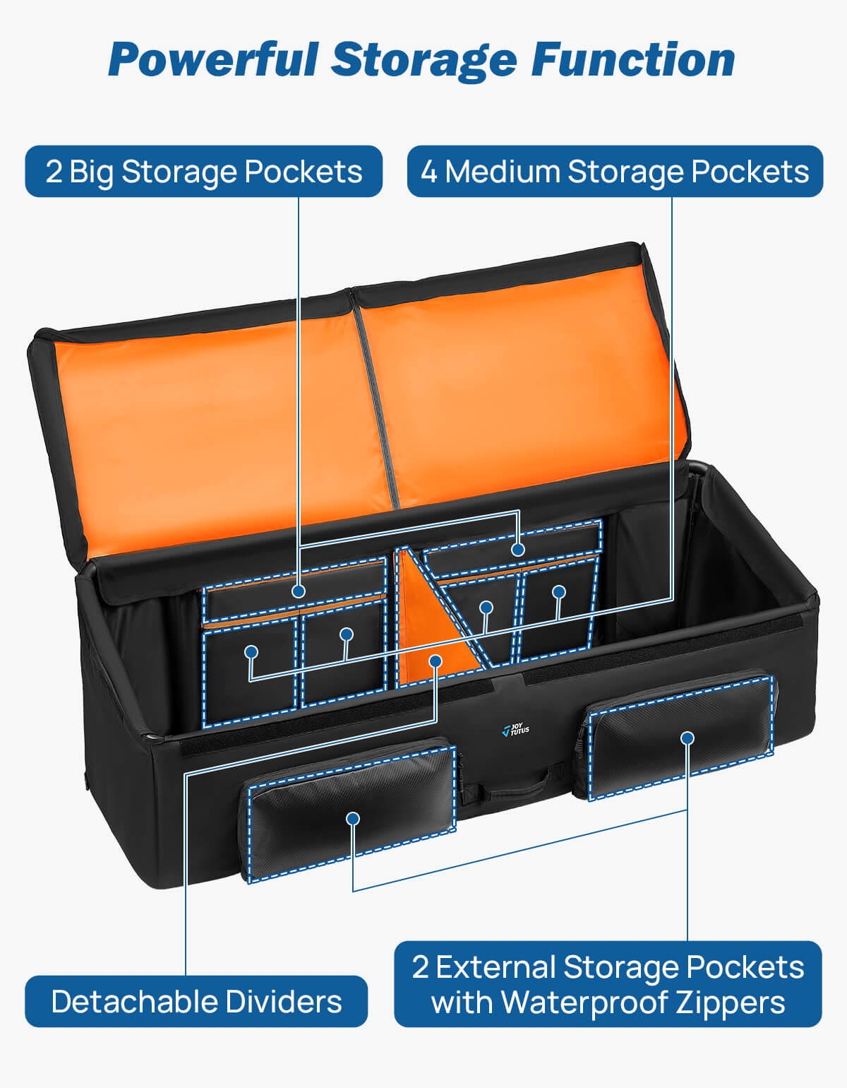 Waterproof Truck Bed Cargo Box Organizer for Full-Size Pickups