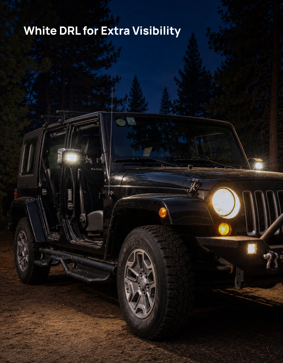 Jeep Mirrors Doors Off Compatible with Wrangler JL JK Gladiator JT