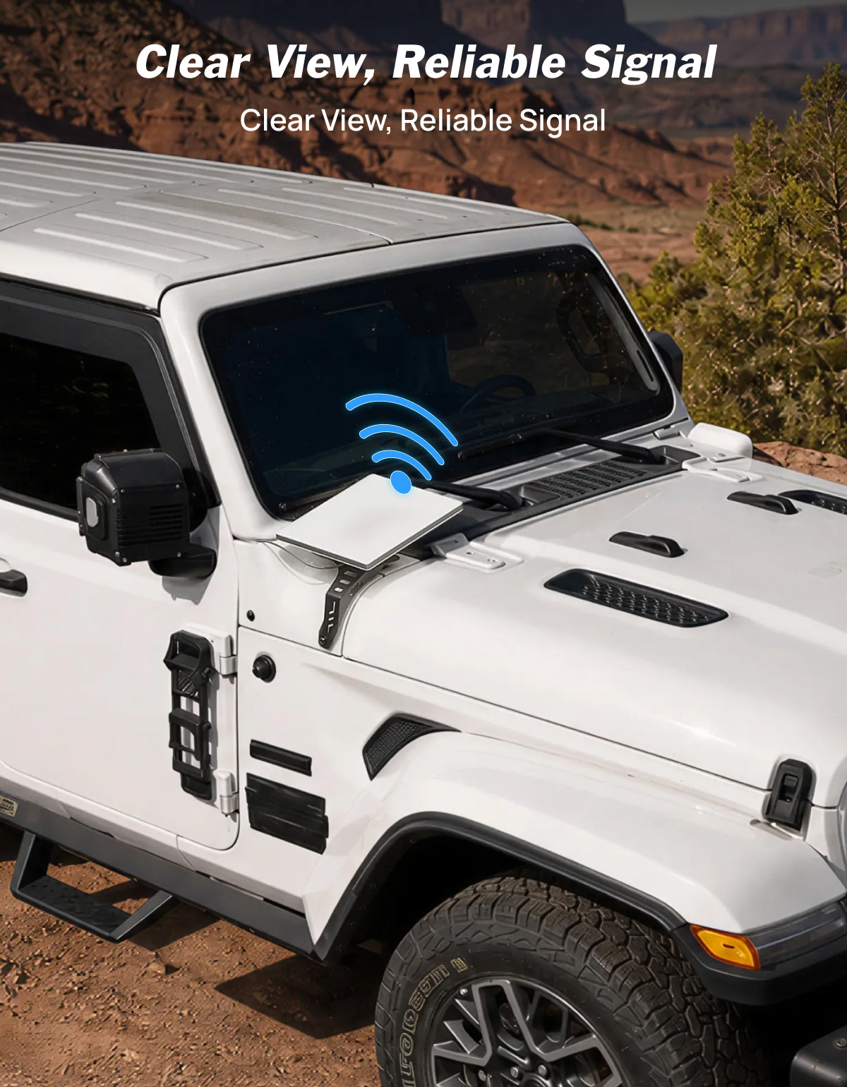 Exterior Starlink Mini Mount for Wrangler JL/JLU & Gladiator JT (2018-2027)