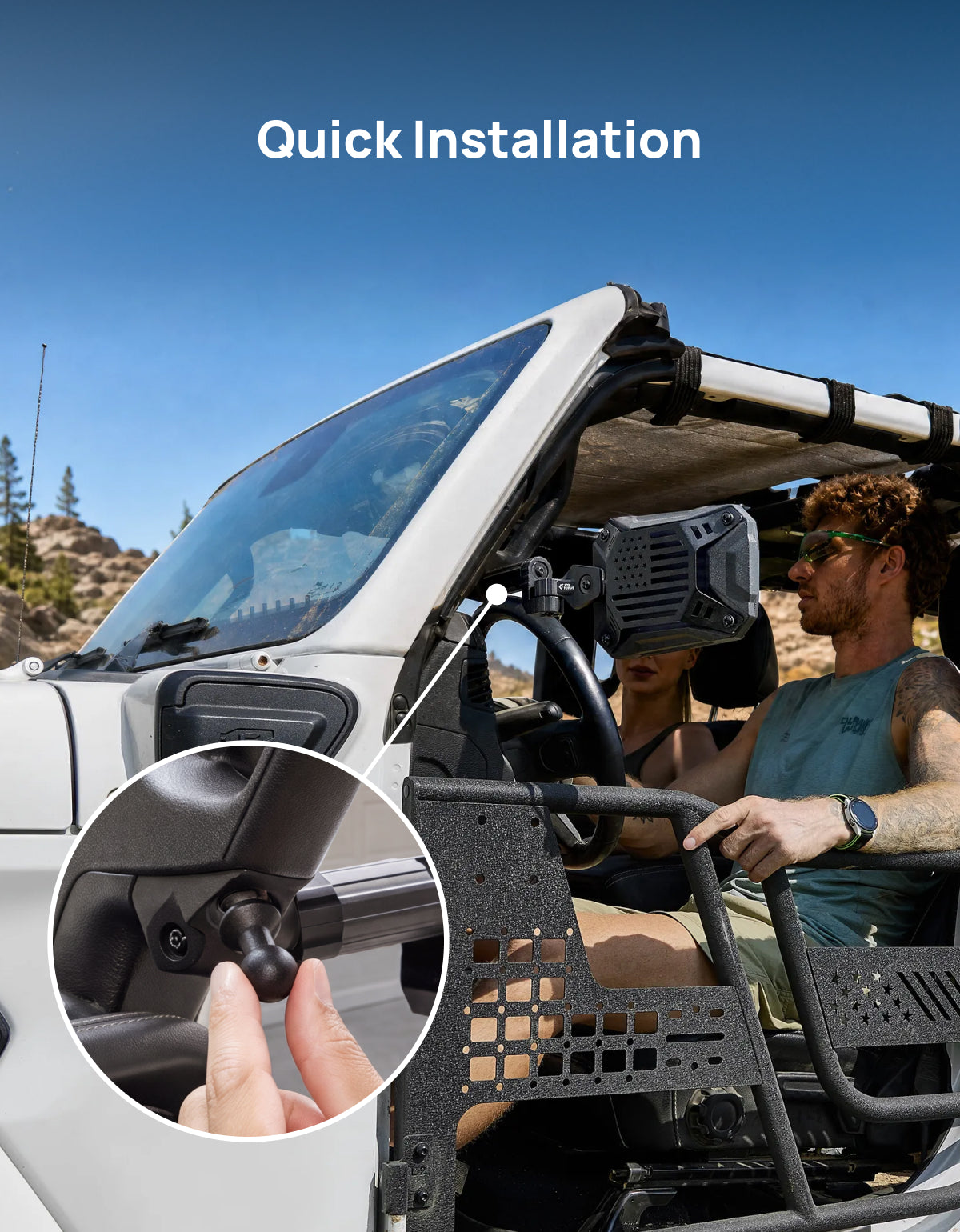 Break-Away Doors Off Mirrors for Jeep Wrangler JL/JLU & Gladiator JT 2018-2023