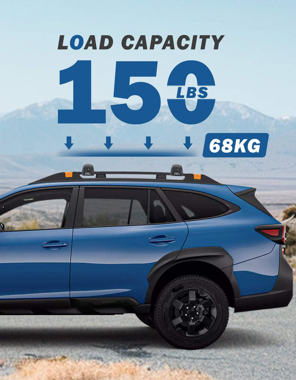 JOYTUTUS Car Roof Rack Cross Bars Compatible with Subaru Outback Wilderness 2020-2024 with Lock (Only Fit Wilderness),Aluminum Crossbars for Roof Racks Suitcases Kayaks Canoes Bikes Skis Snowboard