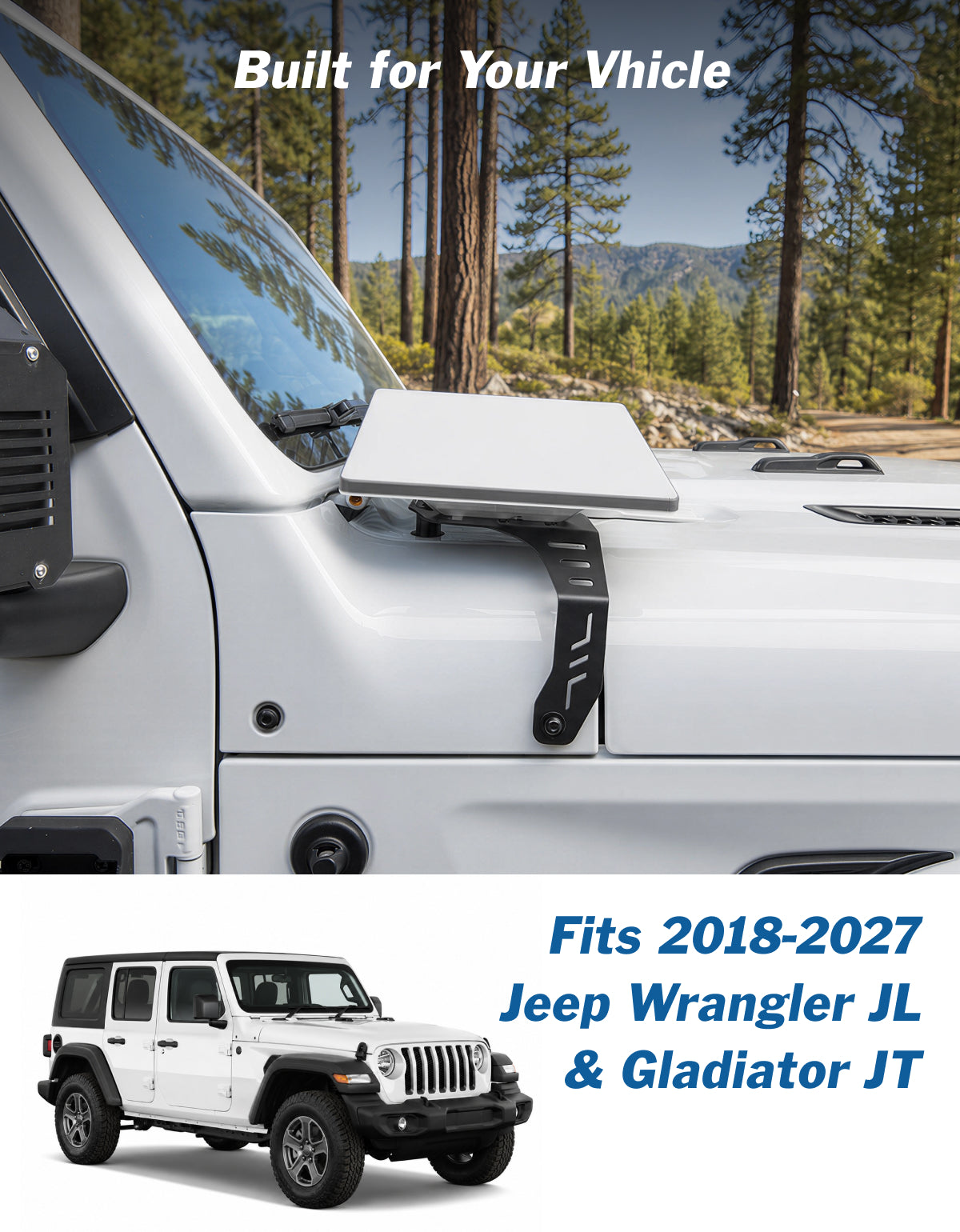 Exterior Starlink Mini Mount for Wrangler JL/JLU & Gladiator JT (2018-2027)