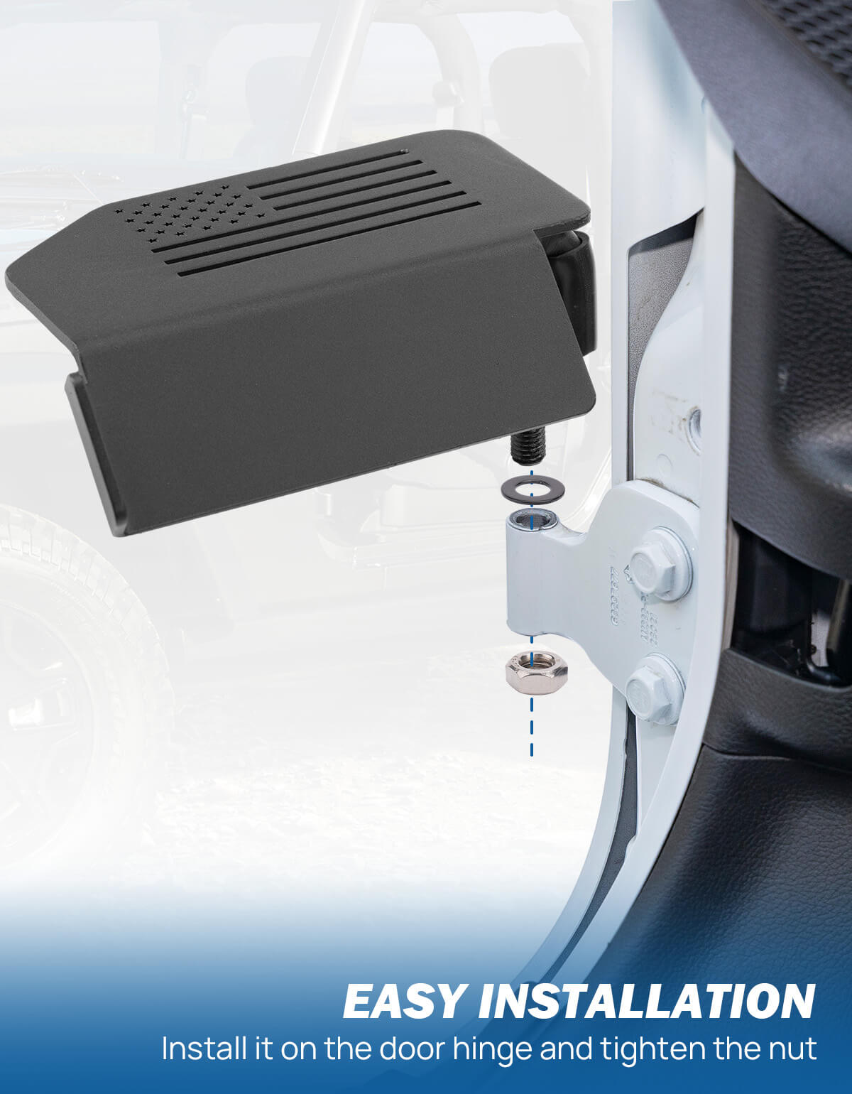 120° Foot Pegs Doors Off for Wrangler JK JL Gladiator JT 2007–2024