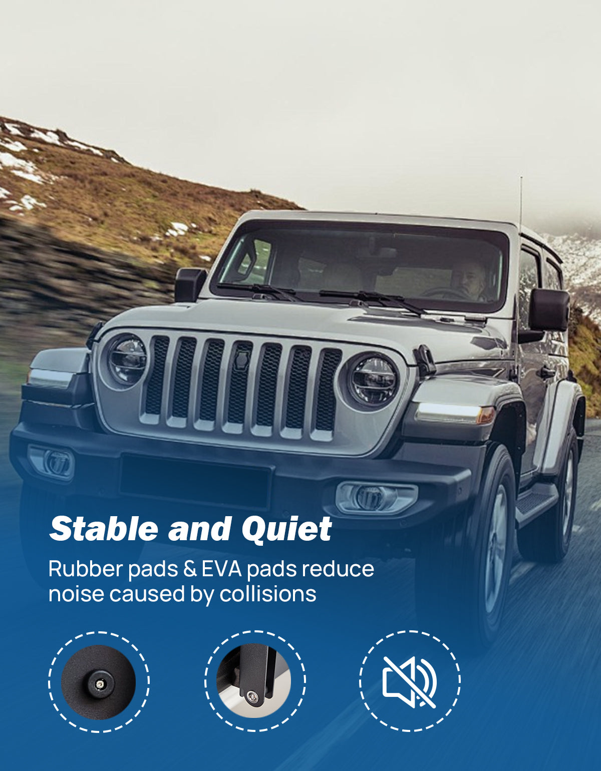 Foldable Tailgate Table for Wrangler JK & JL 2007–2026, 85 lb Cargo Shelf