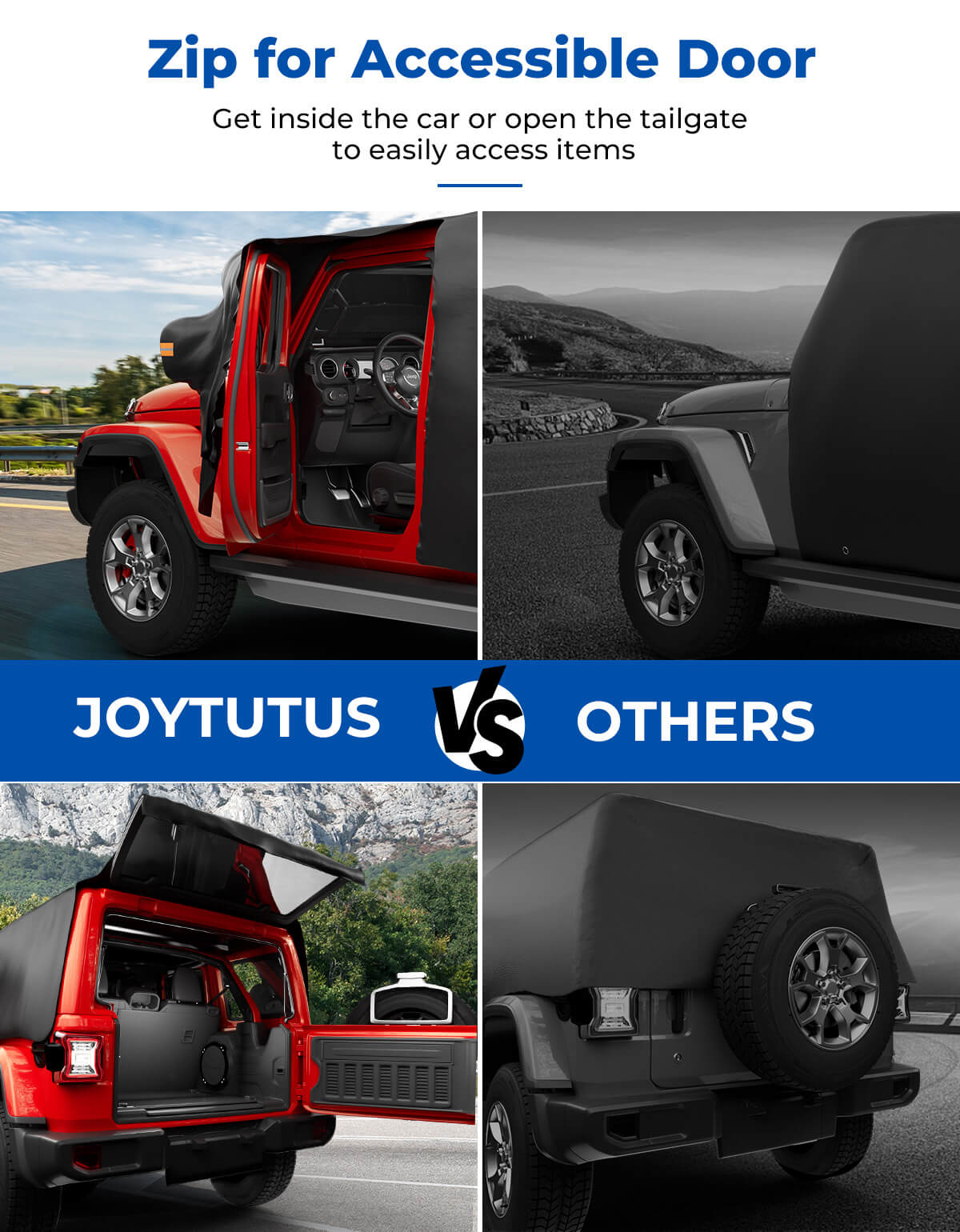 Waterproof Cab Cover for Wrangler JK/JL Unlimited 4-Door 2007–2026