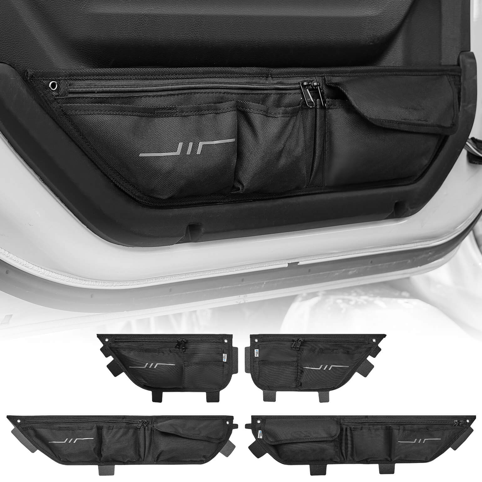 Car Door Storage Pockets Compatible with Wranlger JL & Gladiator JT, 4 Packs