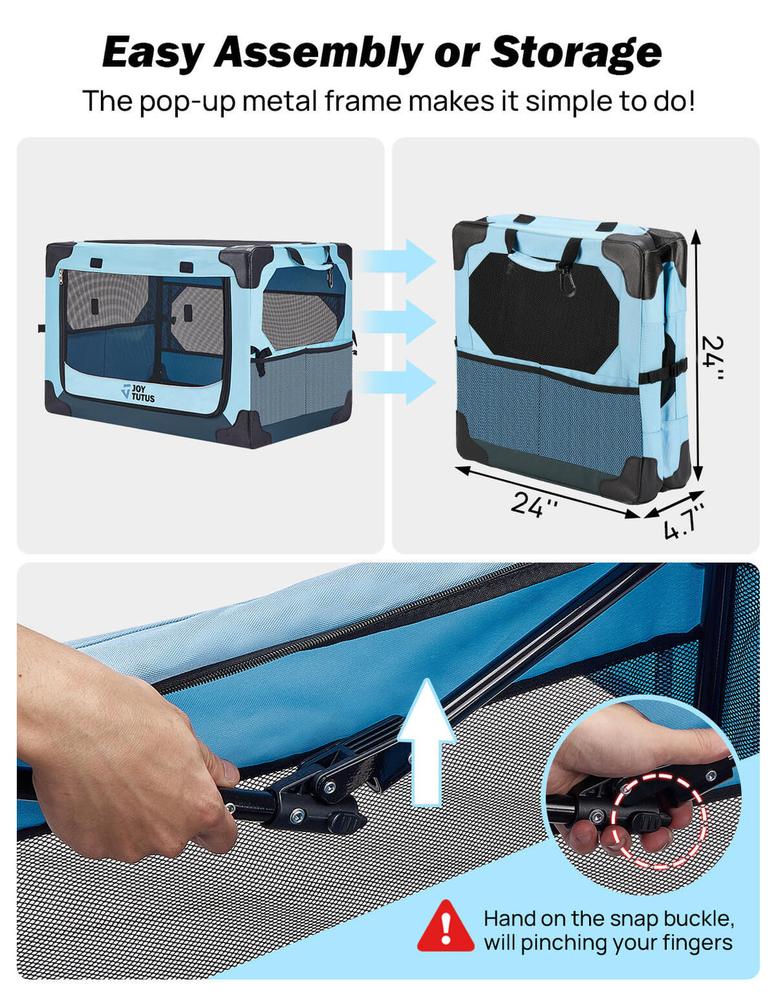 Collapsible Soft Travel Crate for Dog