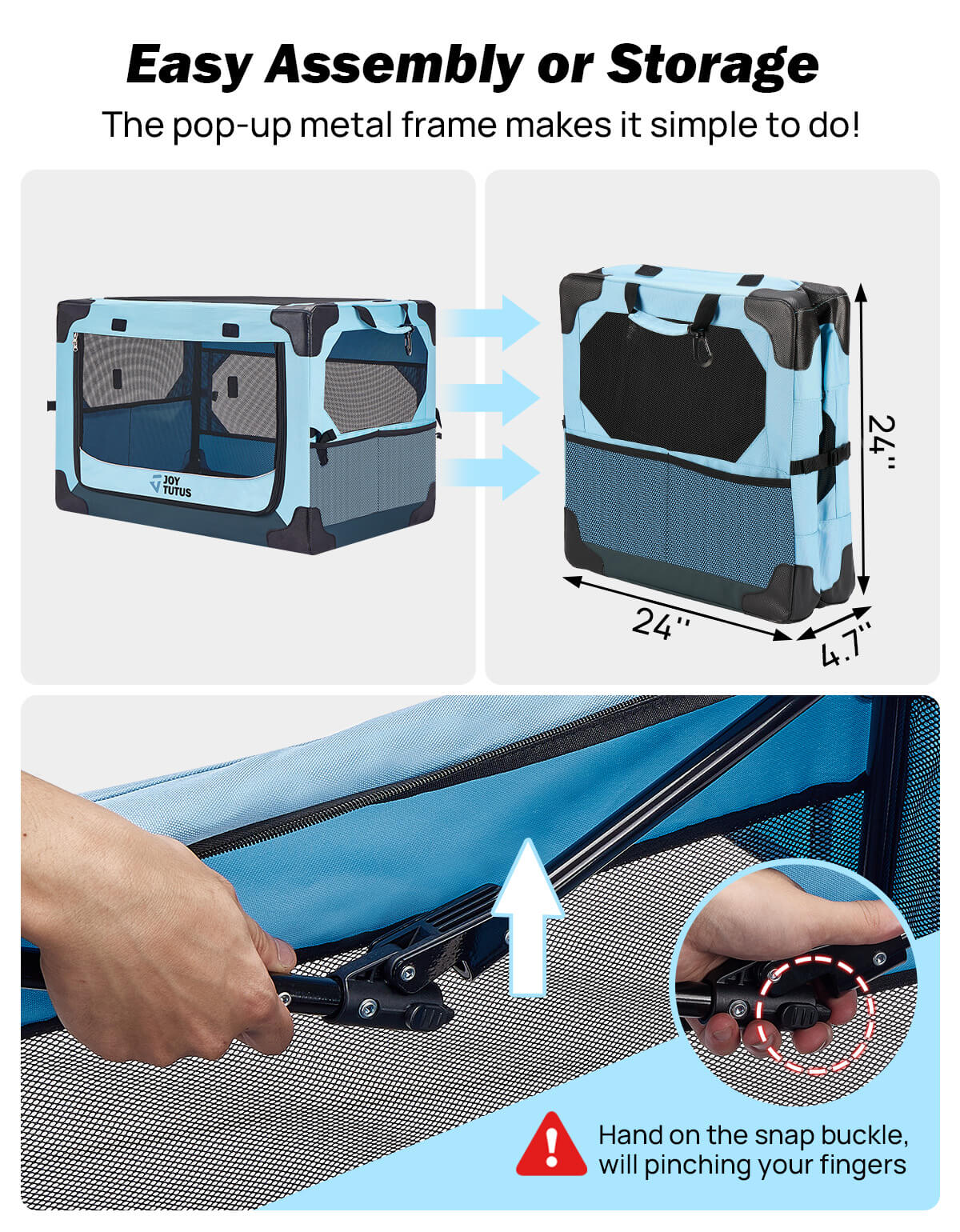 Collapsible Soft Travel Crate for Dog