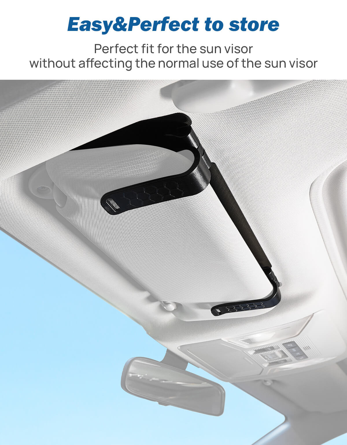 Double-Clamp Polarized Sun Visor for Car