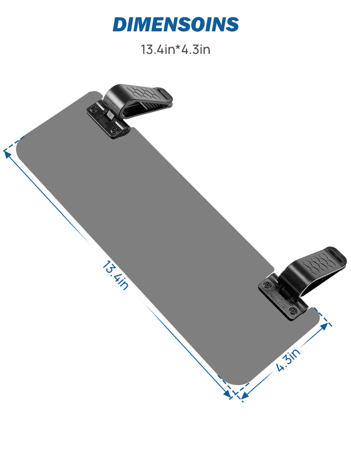 Double-Clamp Polarized Sun Visor for Car