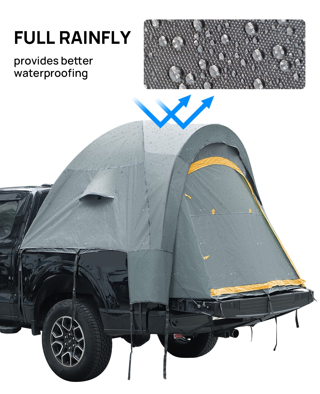 Pickup Truck Tent for 2 Person, Truck Bed Tent, 5.5'-6' Camping Preferred