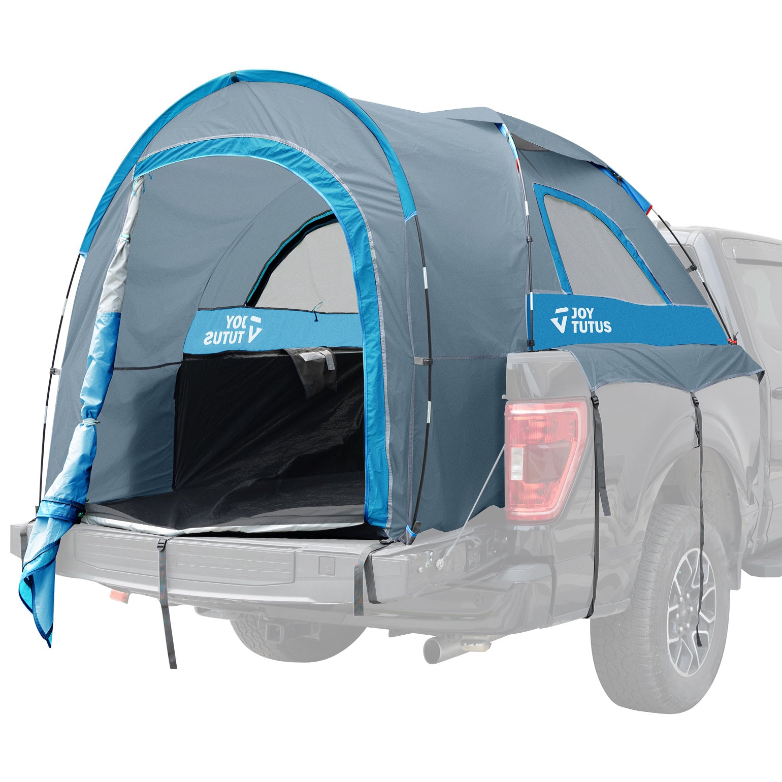 Truck Bed Tent with Rainfly, PU2000 Waterproof Double Layer, 2-Person – Gray Blue