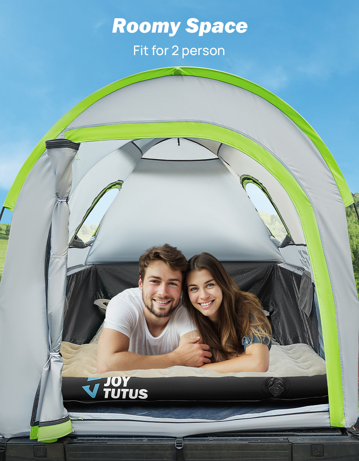 Pickup Truck Bed Tent with Rainfly, Waterproof Double Layer, Fits 5.0–6.7 ft Beds, 2-Person