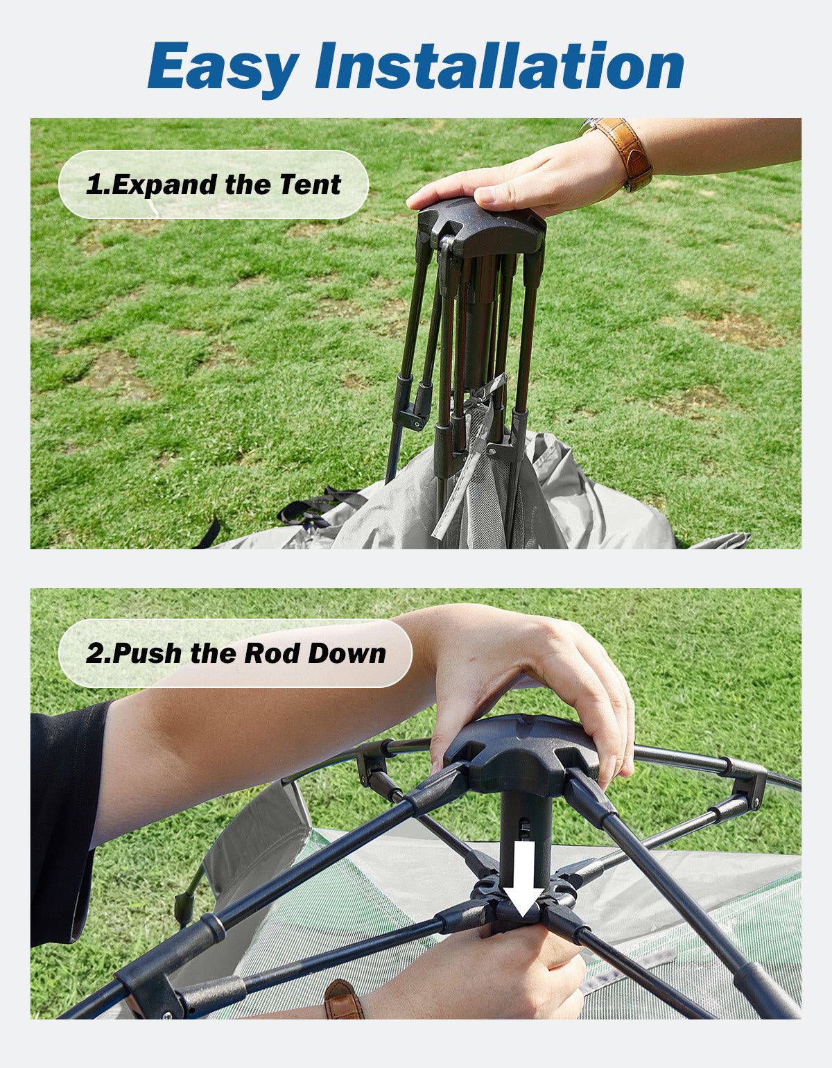 Truck Tent for 5'5" - 6'5" Truck Bed, Automatic Instant Setup Truck Camping Tent for 2 Person
