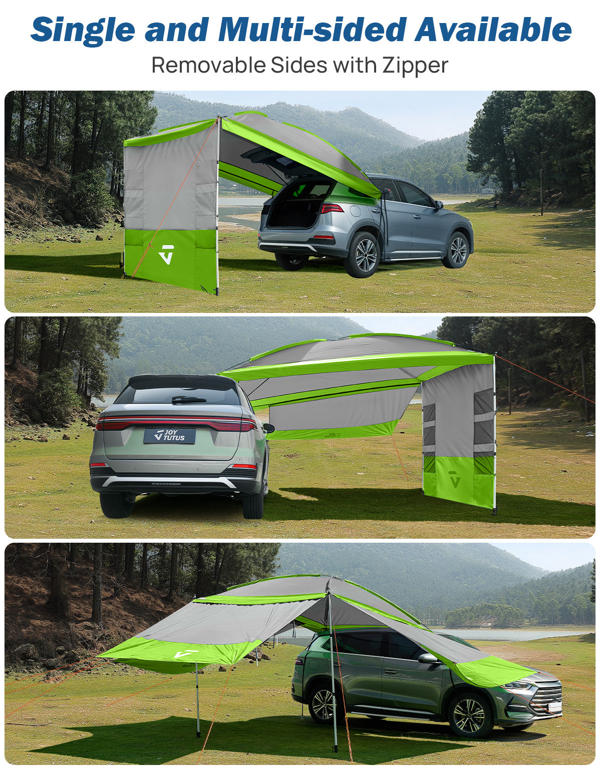 11.5FT Overland Vehicle Awning with 3 Removable Panels