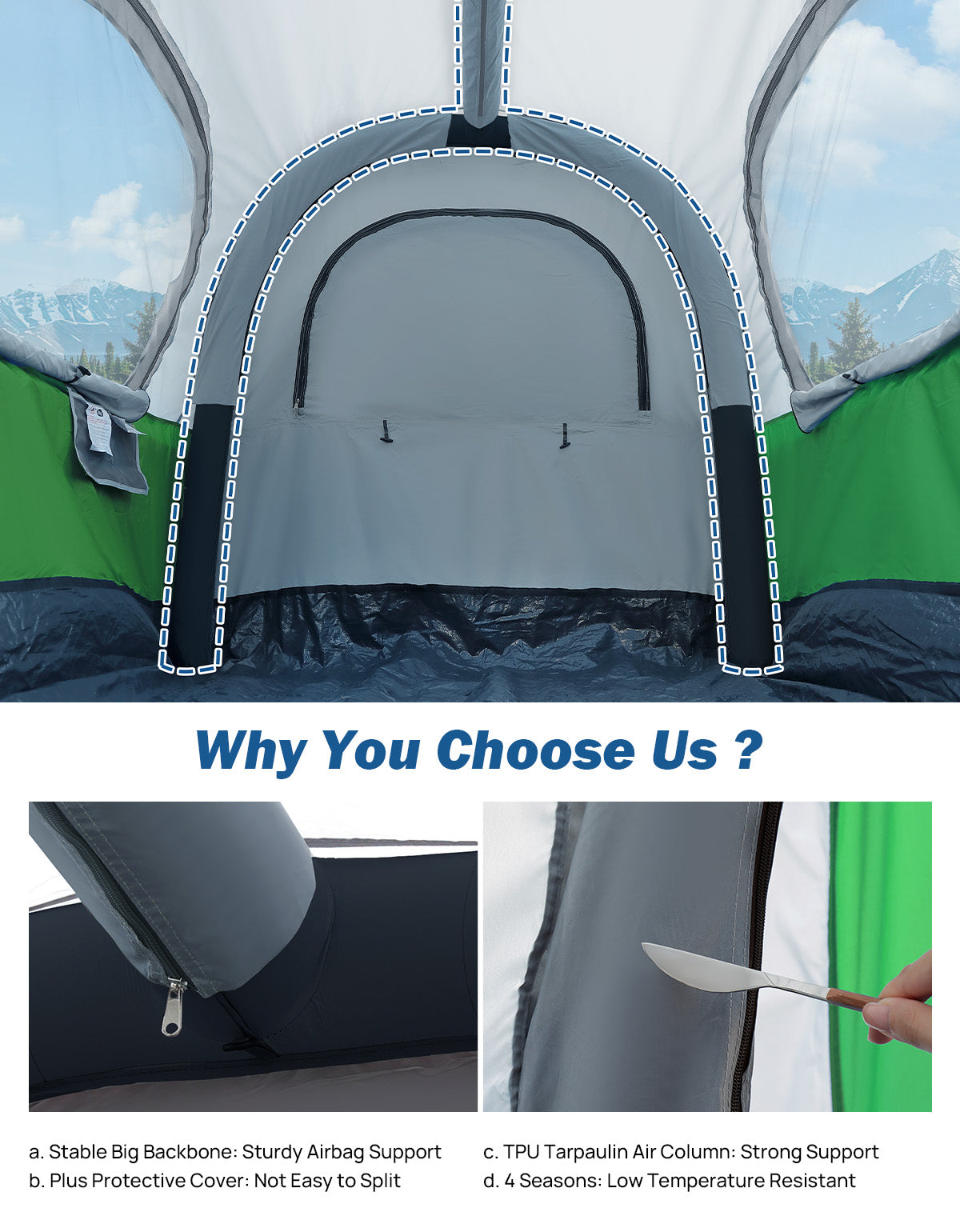 Inflatable Truck Bed Tent with Awning – 2 Person Pickup Camping Tent