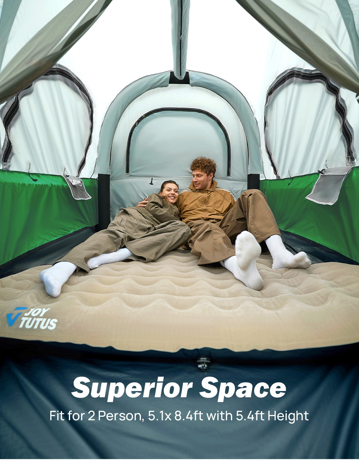 Inflatable Truck Bed Tent with Awning – 2 Person Pickup Camping Tent