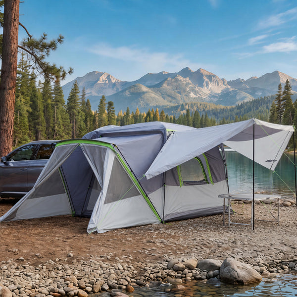 SUV Tent for 5-9 Person, 2-Room Car Camping Tent