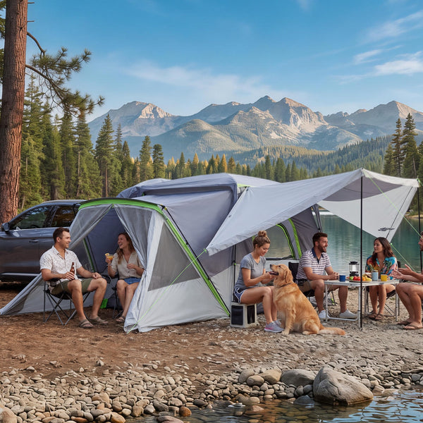 SUV Tent for 5-9 Person, 2-Room Car Camping Tent