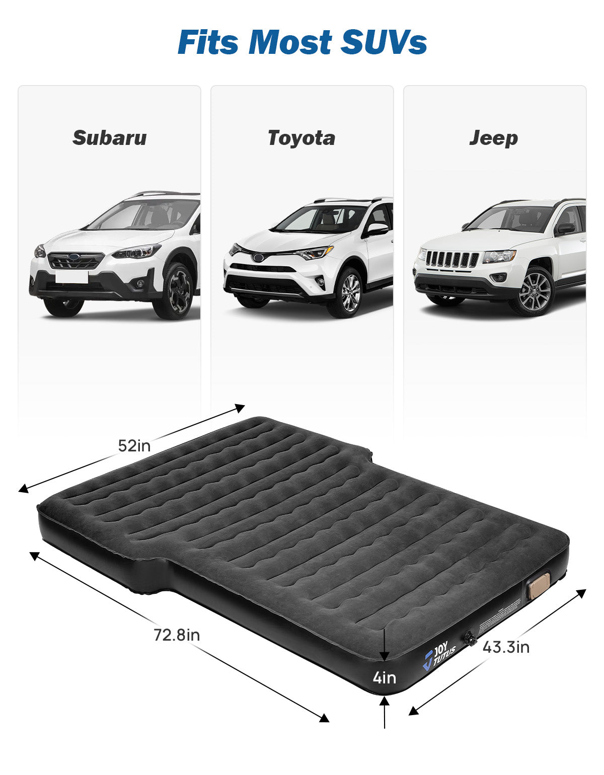 Self-Inflating SUV Air Mattress – Portable Car Camping Bed with Built-In Pump