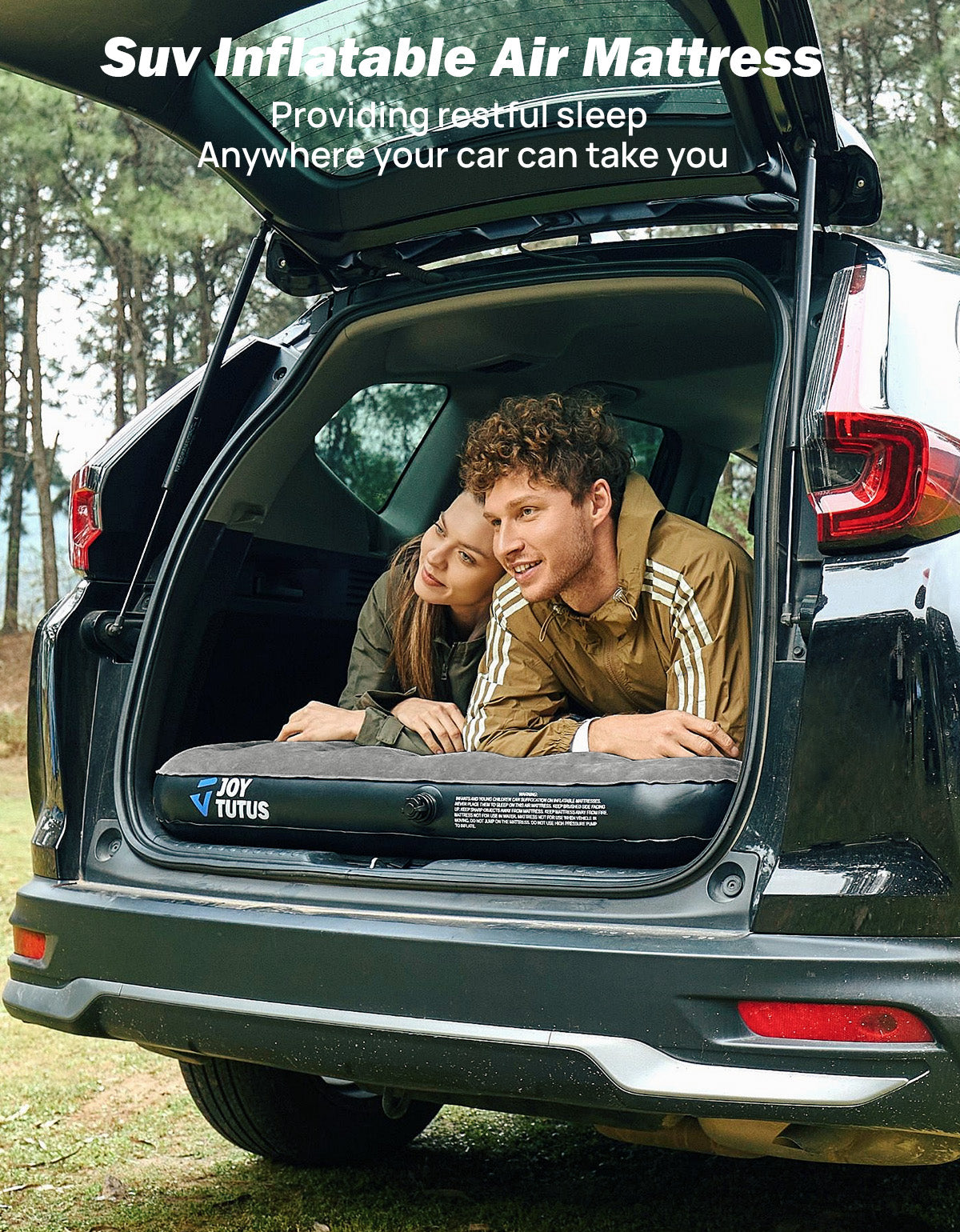 SUV Air Mattress Camping Bed – Thickened Car Sleeping Pad with Air Pump