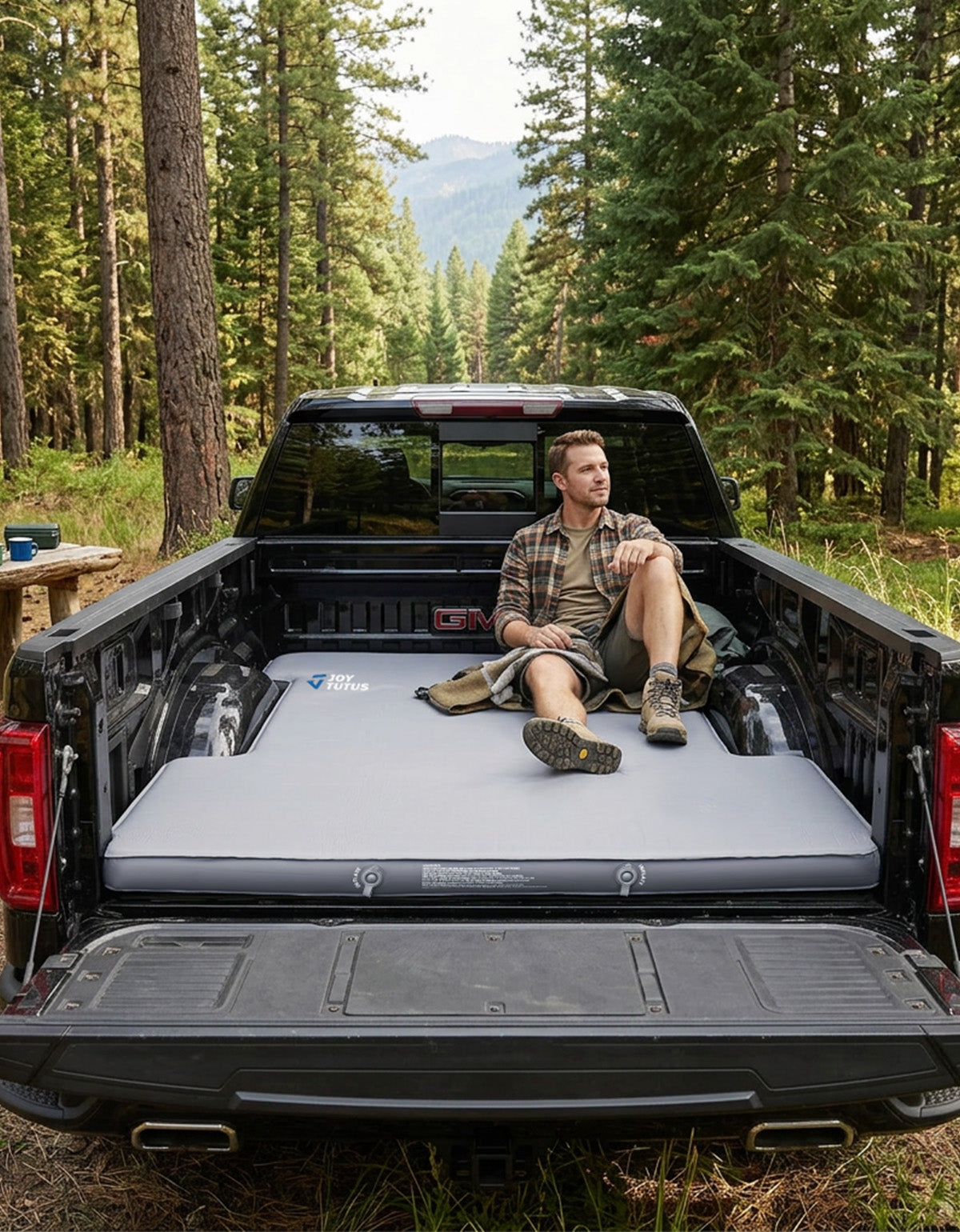 Truck Bed Camping Mattress – 4" Self-Inflating Foam & Air Sleeping Pad