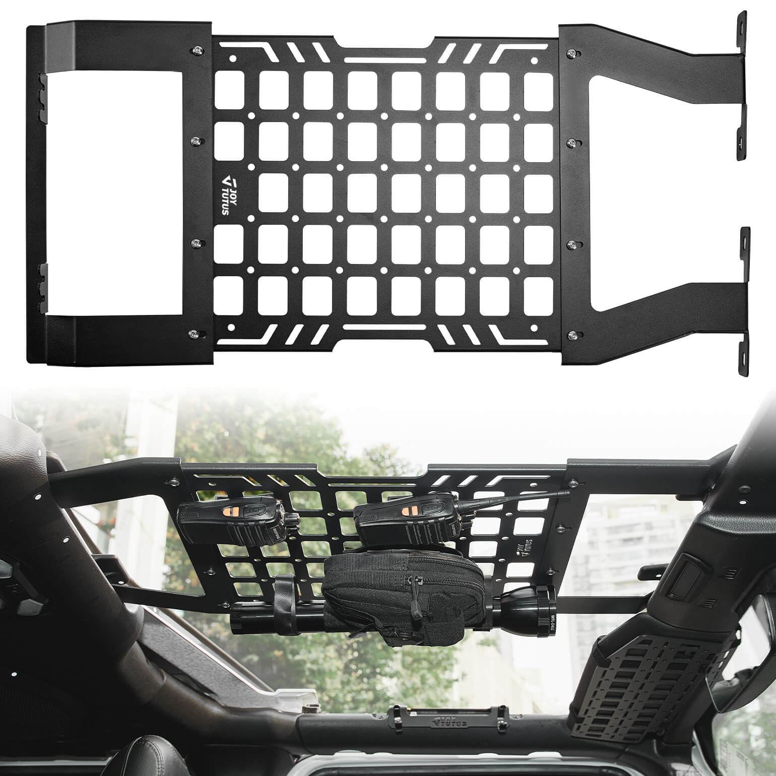 Hard Top Roof Rack Molle Panel Compatible with Wrangler JL JLU & Gladi