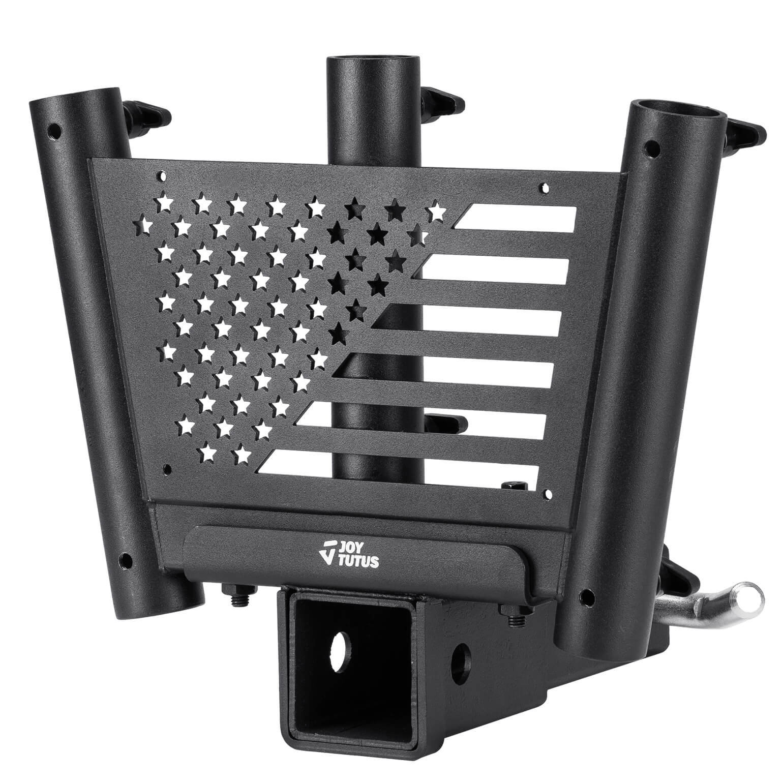 Hitch Mount Flag Pole Holder for Standard 2 Inch Receivers - Heavy Duty 3-Hole
