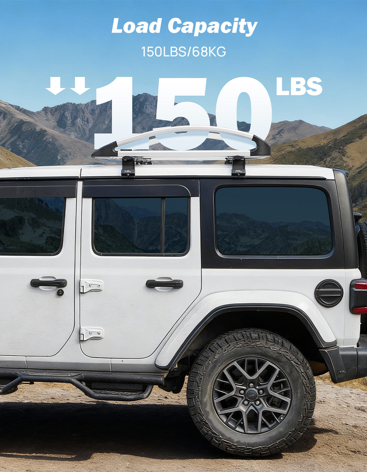 Aluminum Roof Cargo Basket for SUVs, Trucks & Cars – 47" x 40" x 8", Silver