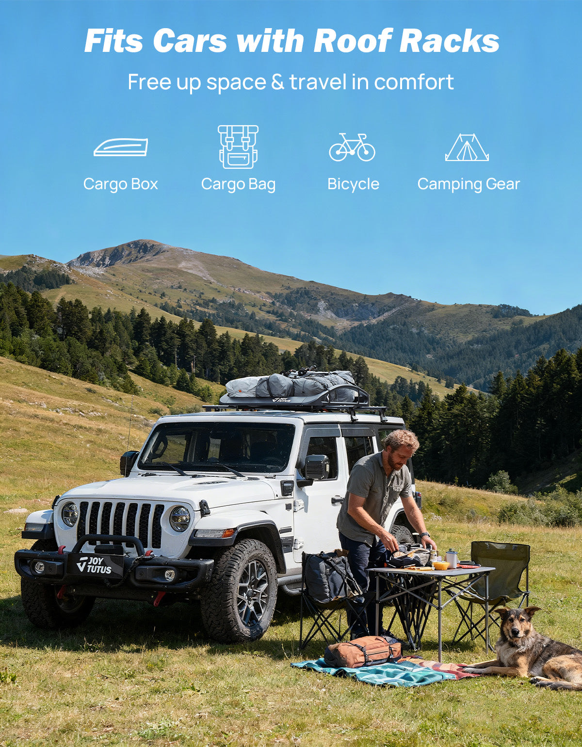Aluminum Roof Cargo Basket for SUVs, Trucks & Cars – 47" x 40" x 8", Silver