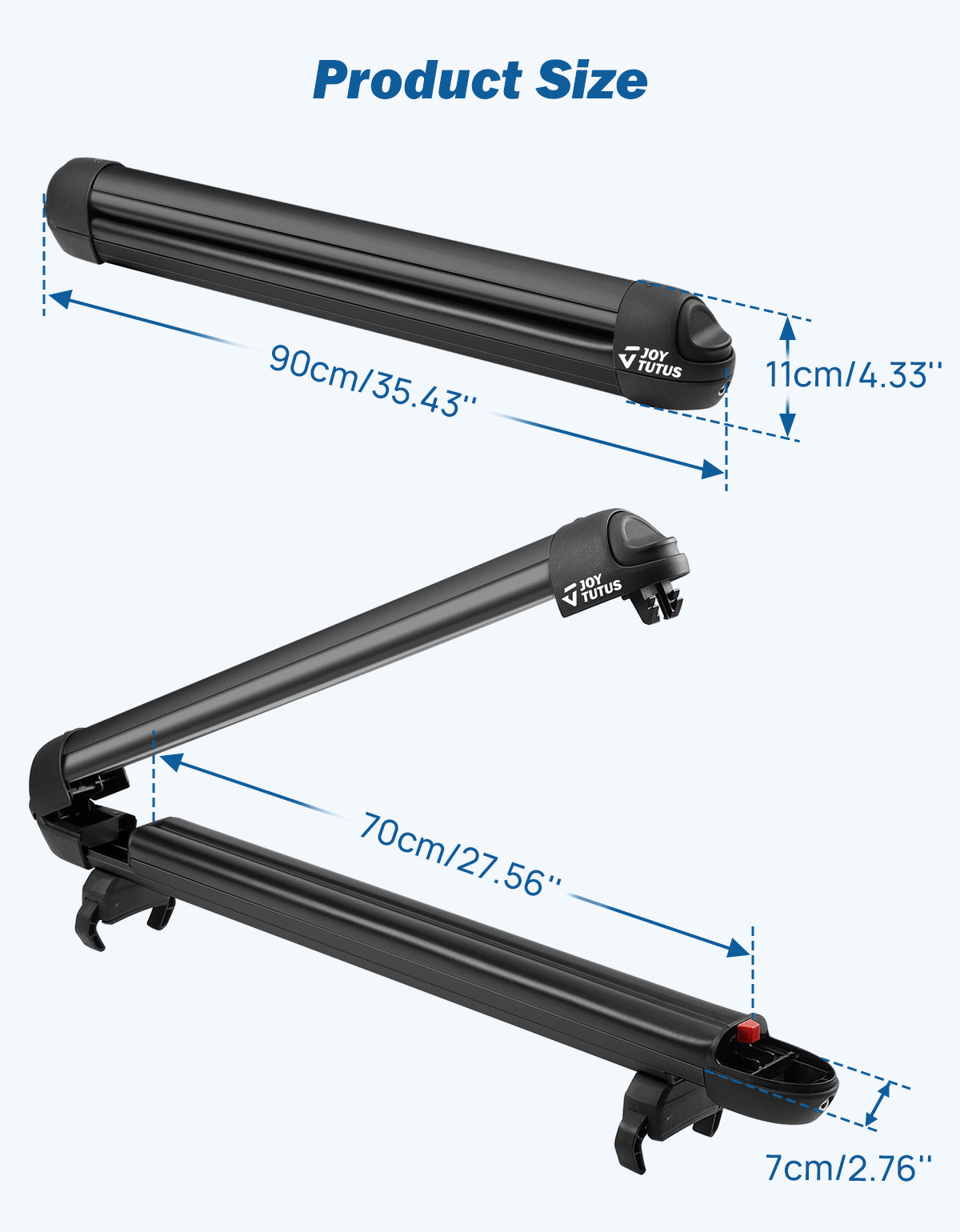 Ski & Snowboard Roof Rack with Sliding Extension, Lockable Carrier for 6 Pairs of Skis / 4 Snowboards